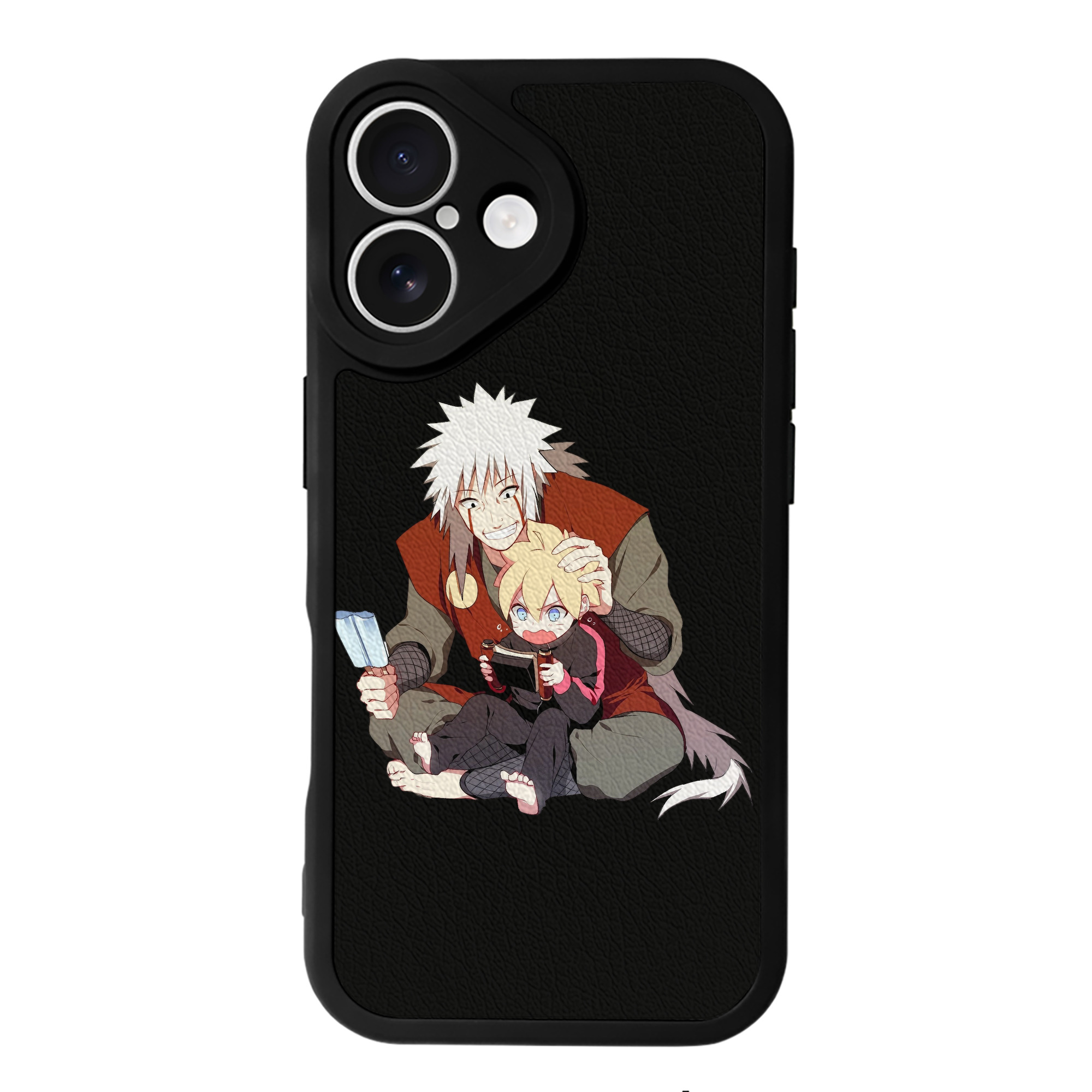 （画像用） NARUTO -ナルト- 自来也（じらいや） Jiraiya 【iPhone 16シリーズ対応】シリコンスマホケース（レザー調） 材質：シリコン